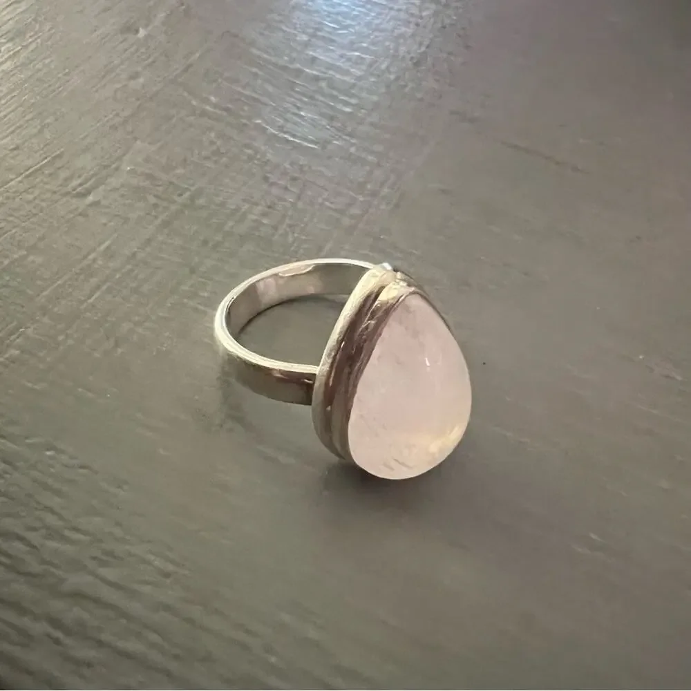 925 Sterling Silver Moonstone Ring Size 6
